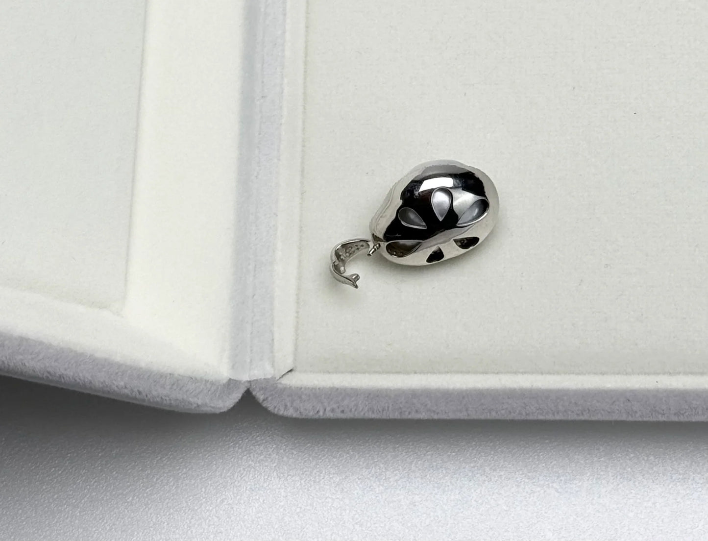 South Sea Baroque Blue Blood Pearl (14 x 17mm) Pendant with CZ