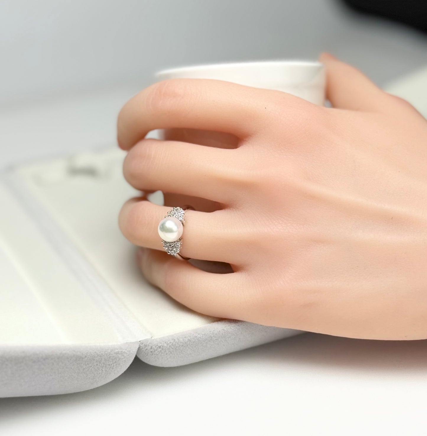 Elegant Japan Akoya Pearl (8.5-9mm) Ring | timeless beauty