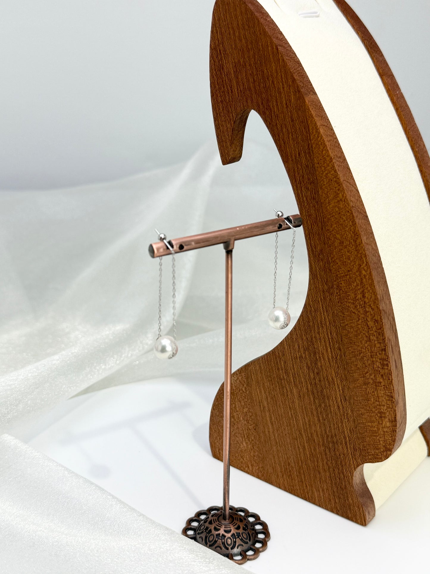 Top Lustre Akoyal (8.5 - 9mm) Drop String Earrings | Perfect Pearl Jewellery for Every Occasion