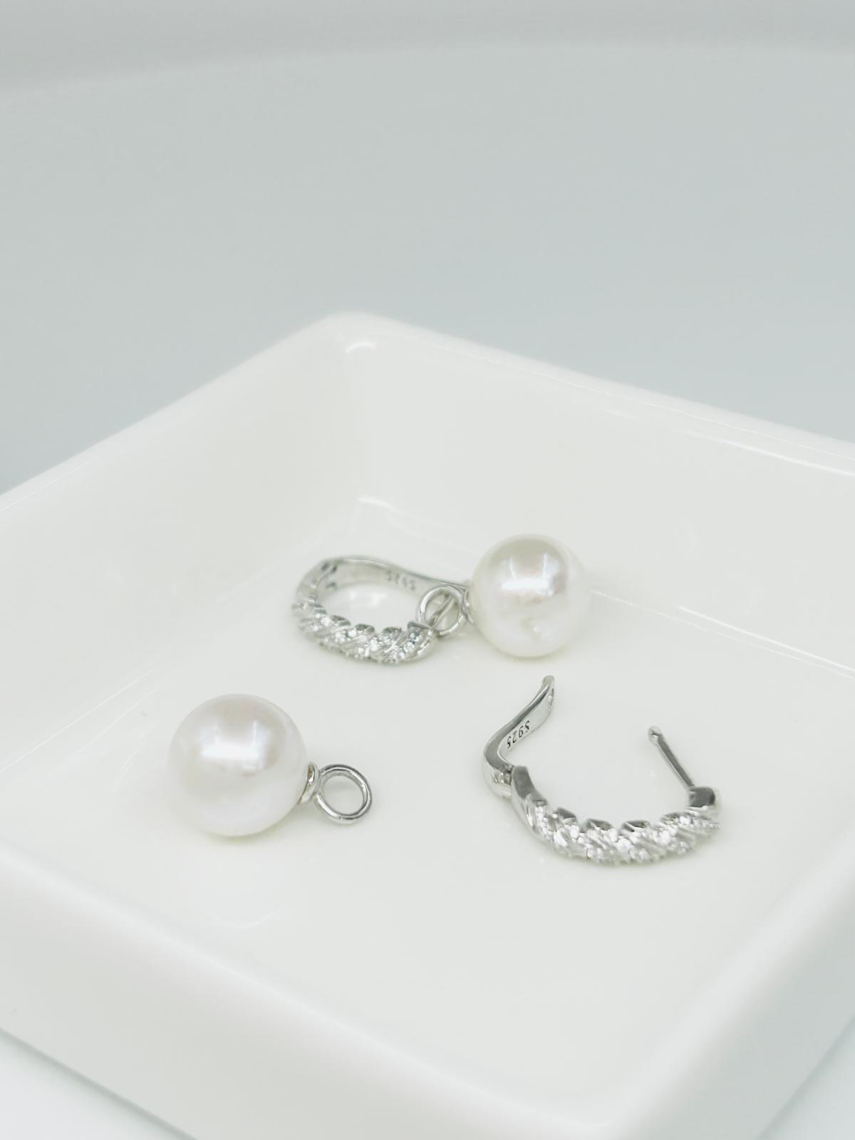 Elegant Freshwater Pearl (9mm) Drop Earrings - Nexus8gg Jewellery