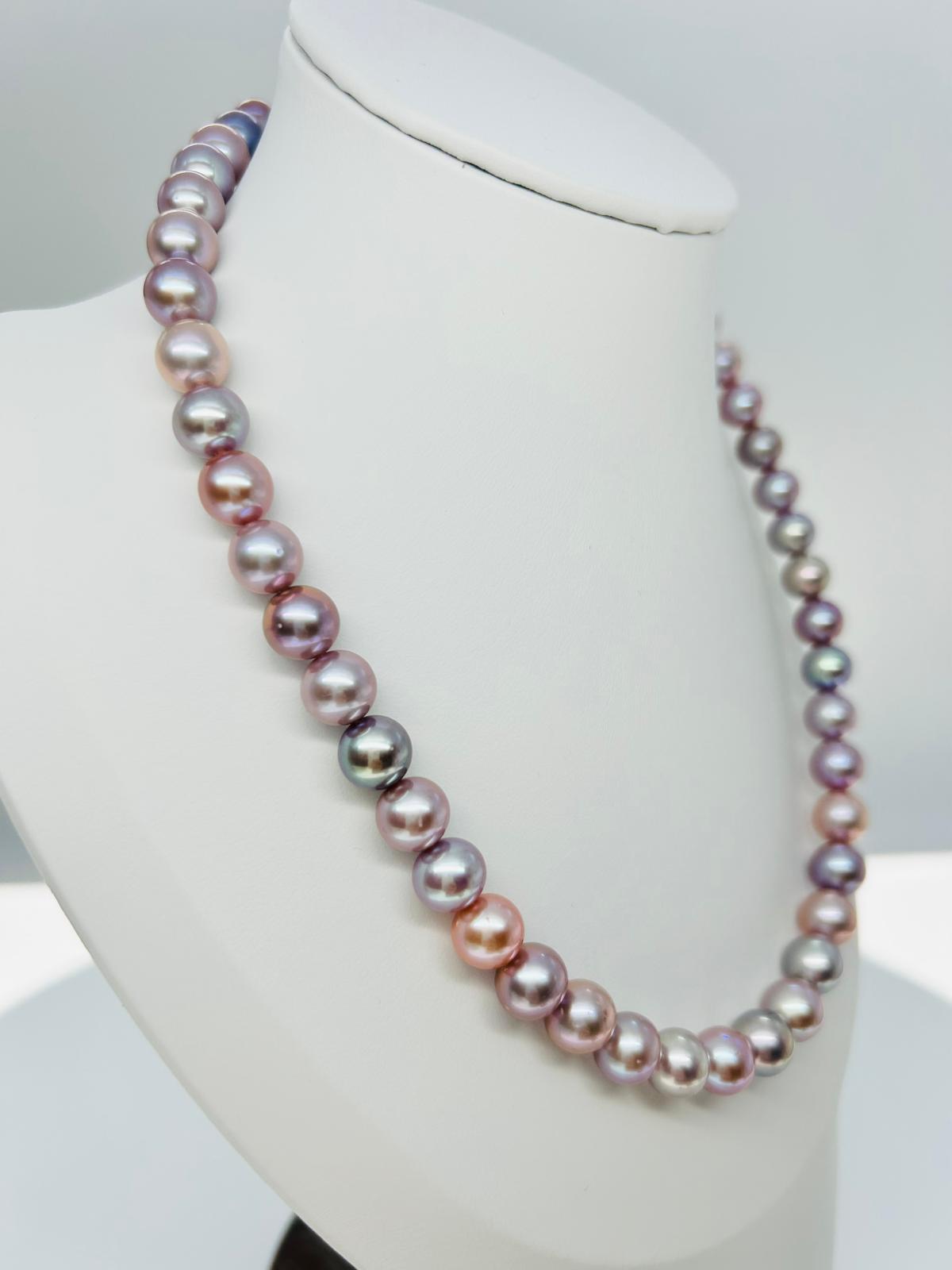 Multi-Colour tone Freshwater Pearl (8-9mm) Necklace - Nexus8gg Jewellery