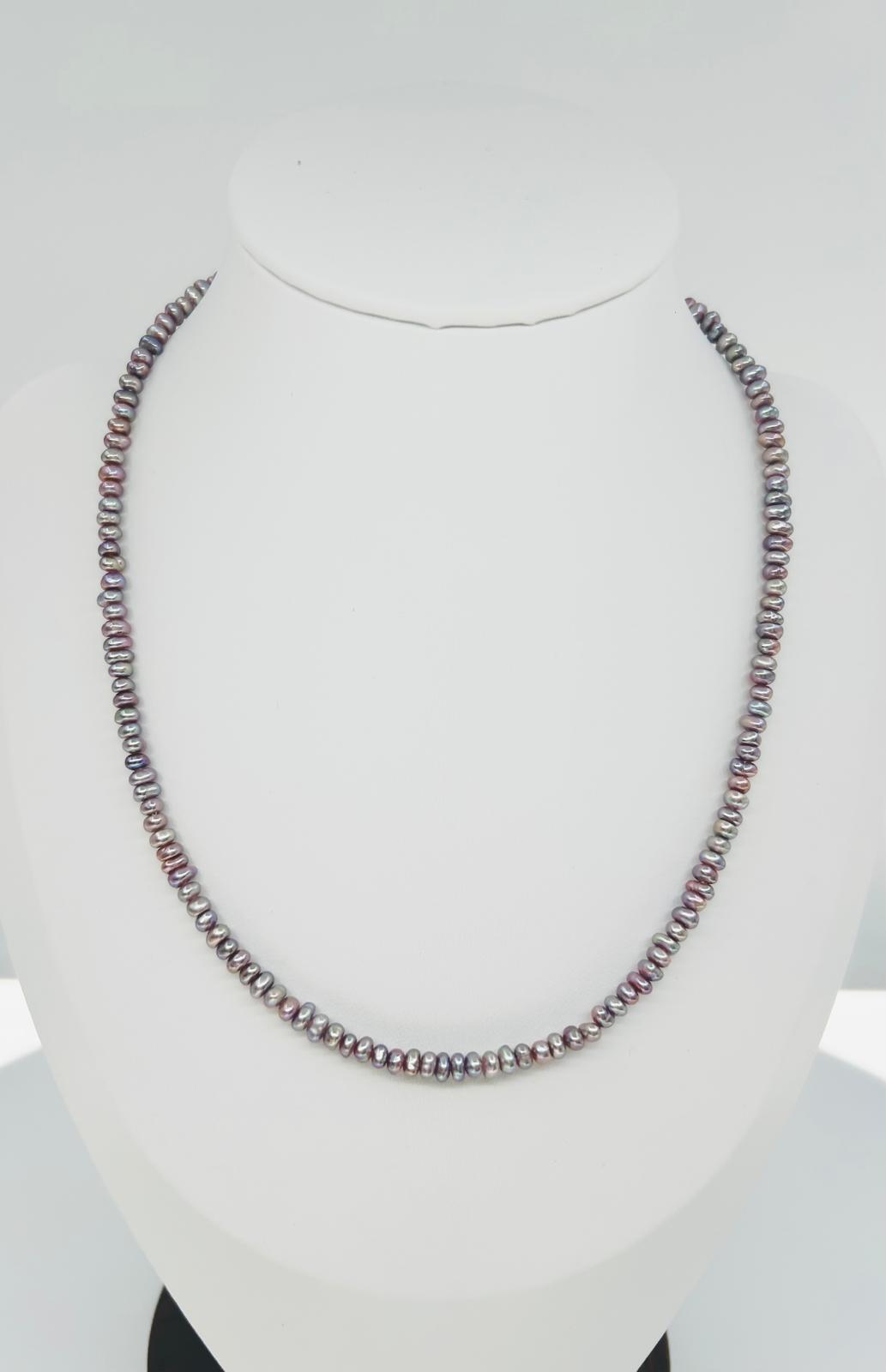 Petite Rainbow Freshwater Keshi Pearl Baby Necklace (3.5-4mm) - Nexus8gg Jewellery