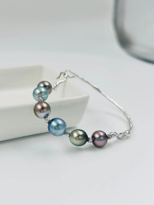 Rainbow Tahitian Pearl (9mm) Bracelet - Nexus8gg Jewellery
