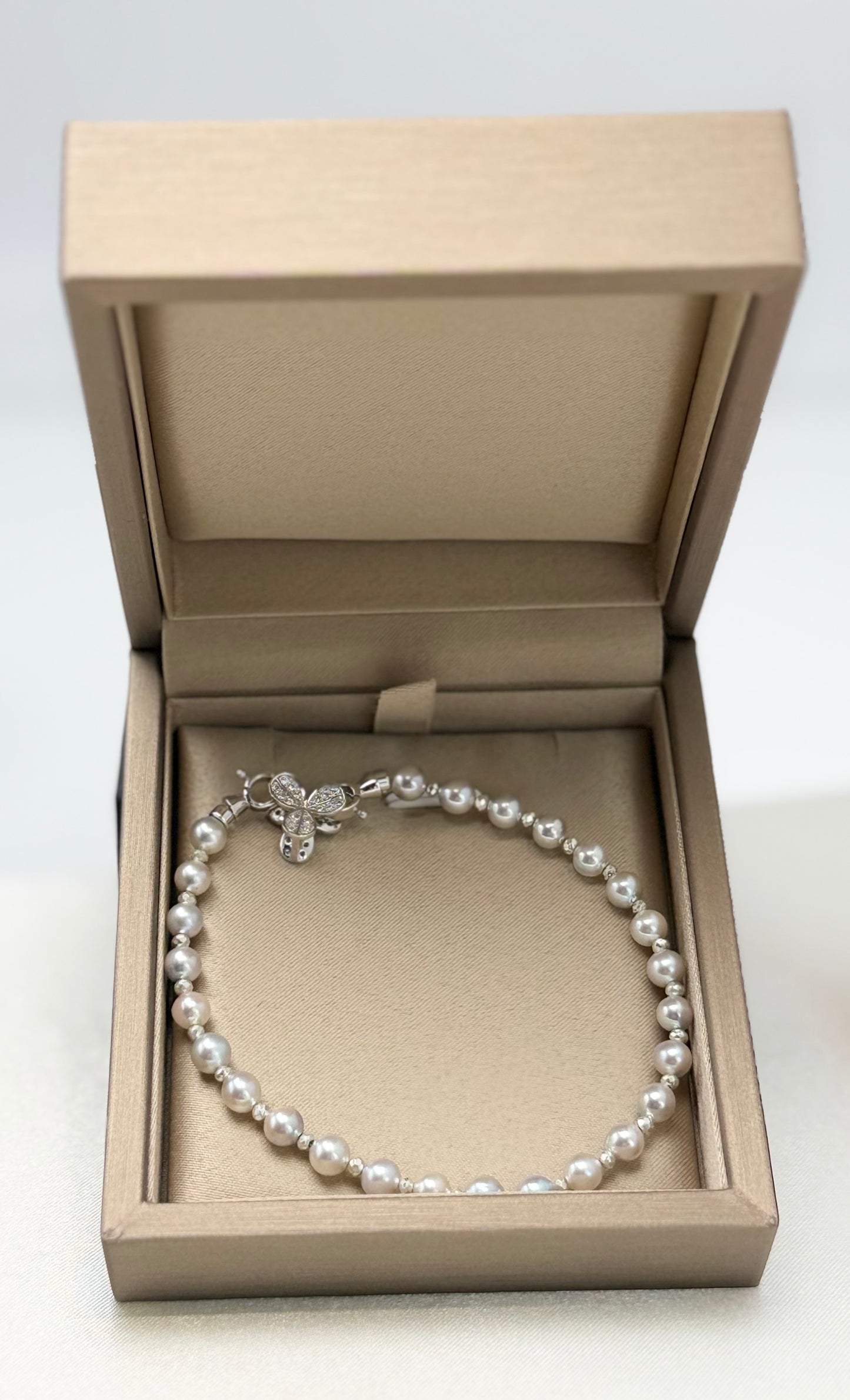 Akoya Silver-Blue Pearl (4-4.5mm) Bracelet | Timeless Elegance in a Cool Glow