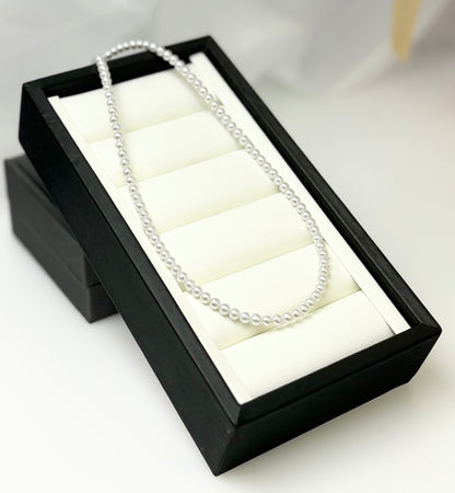 Elegant Freshwater Pearl Aurora White (Blue overtone) Baby Necklace (3.5-4mm)
