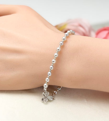 Akoya Silver-Blue Pearl (4-4.5mm) Bracelet | Timeless Elegance in a Cool Glow
