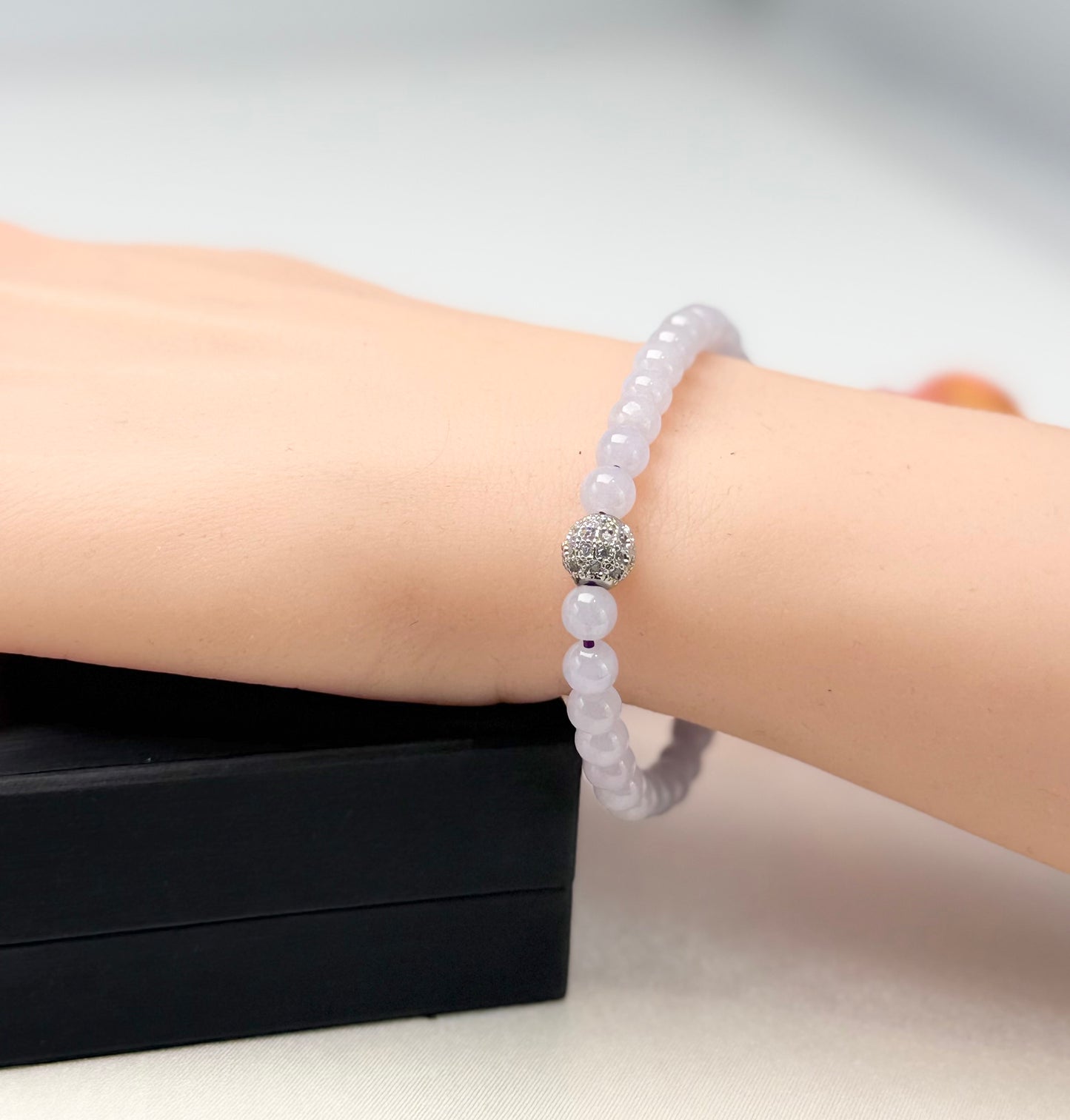 Natural Grade A Lavender Purple Jadeite Serenity Bracelet