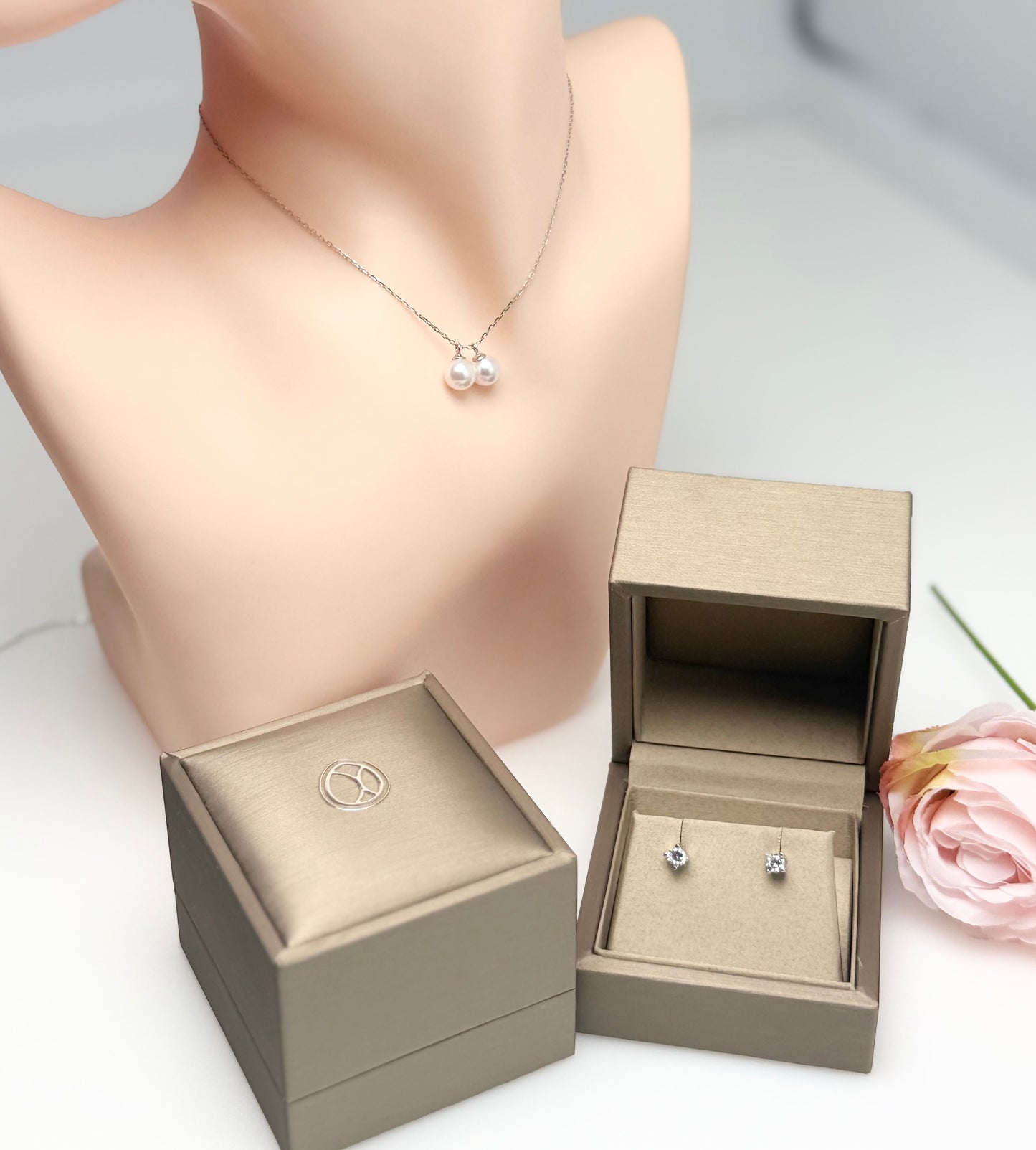 Elegant 2-way Design Akoya Pearl (6.5-7mm) Stud Earrings | Timeless.