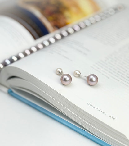 Elegant Pink Edison with White Pearls Ear Studs (11-11.5mm) with CZ | Perfect Pearl Jewellery for Every Occasion