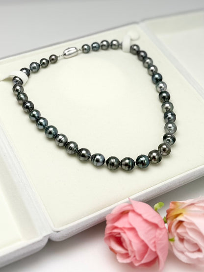 Tahitian Silver Blue Pearl (8-11mm) Necklace