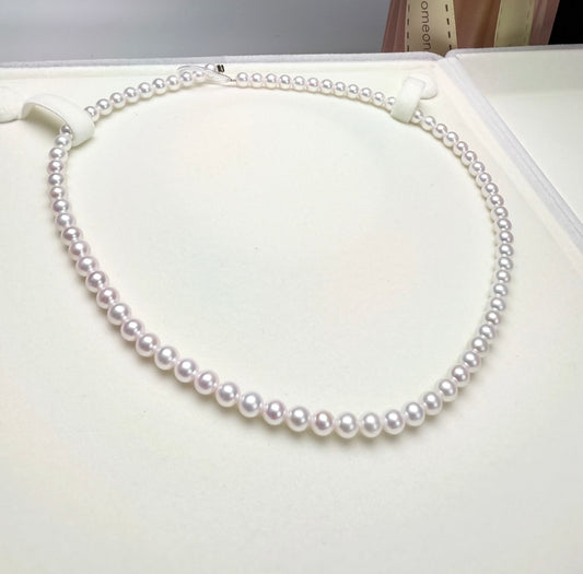 Elegant Freshwater Aurora Pink Pearl Necklace (5-5.5mm)