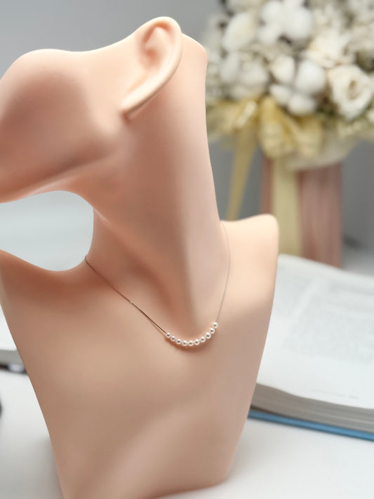 Minimalist Akoya Pearl (3.5-4mm)  Necklace | Timeless Elegance
