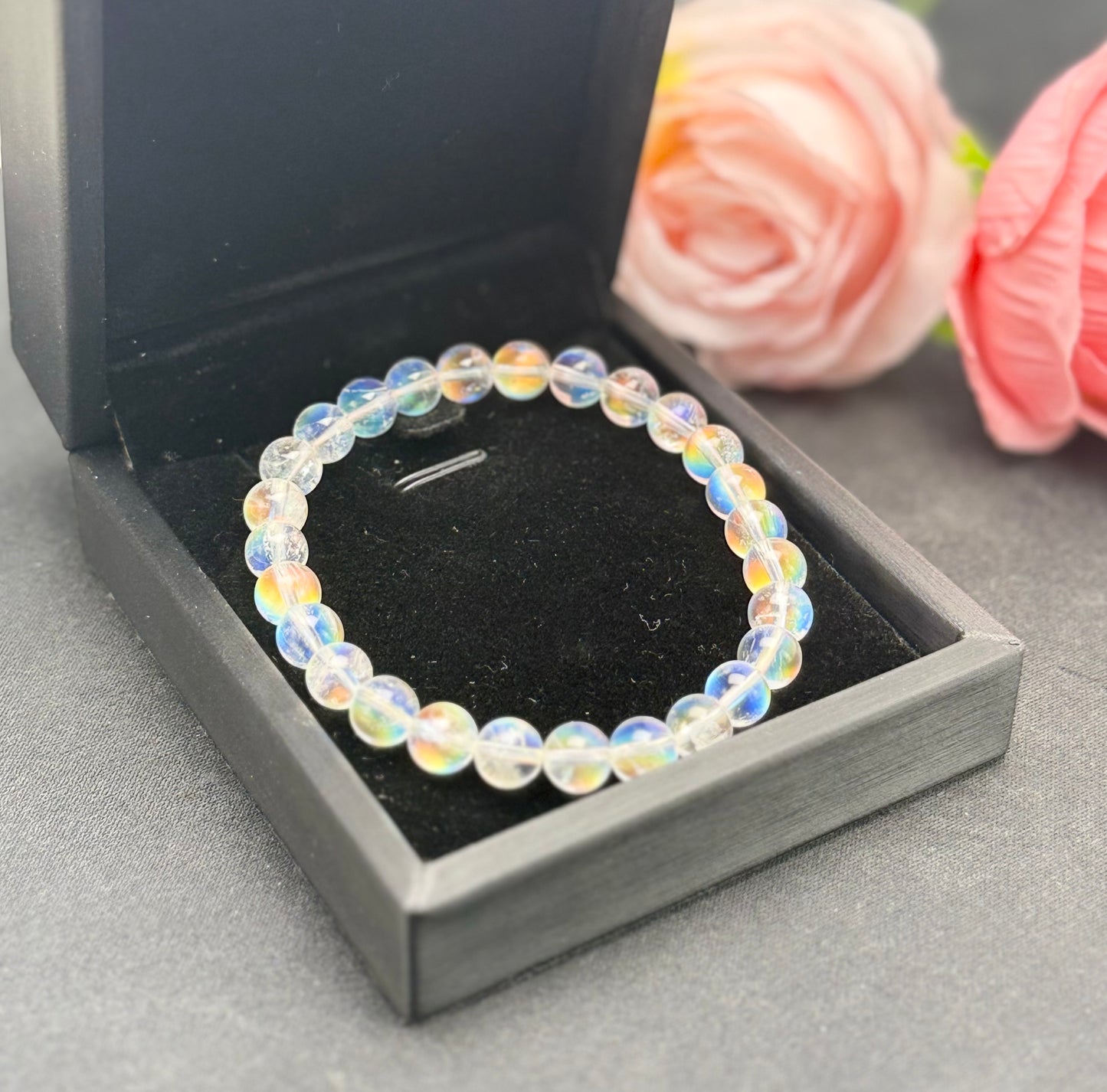Top Grade Rainbow Moonstone (6.5-7mm) Crystal Bracelet