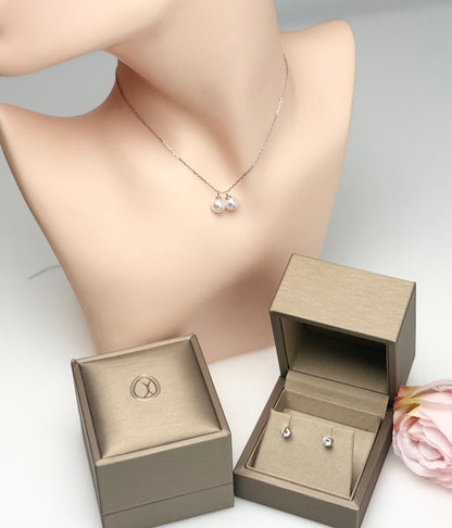 Elegant 2-way Design Akoya Pearl (6.5-7mm) Stud Earrings | Timeless.