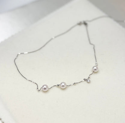 Elegant Akoya Pearl (6.5-7mm) Necklace | Beauty of Simplicity