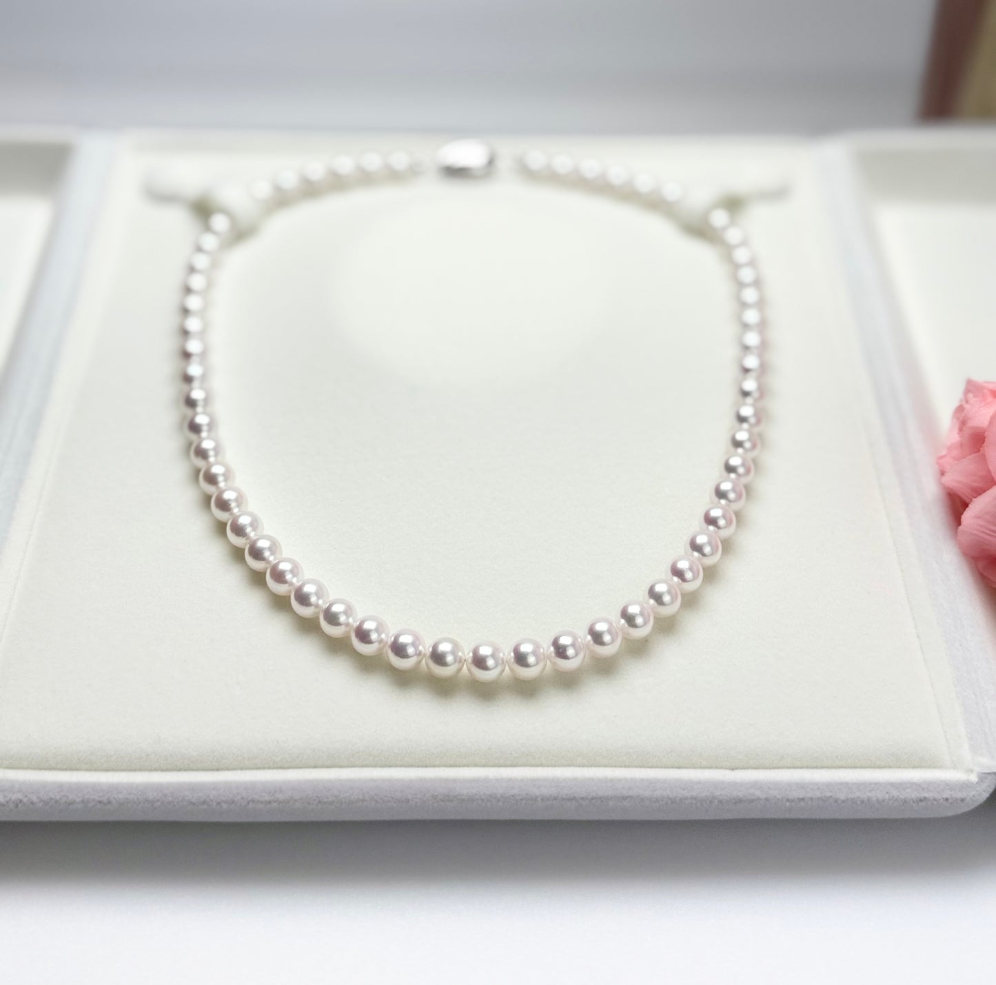 Premium Japanese Akoya Pearl (7-7.5mm) Necklace | High Luster.