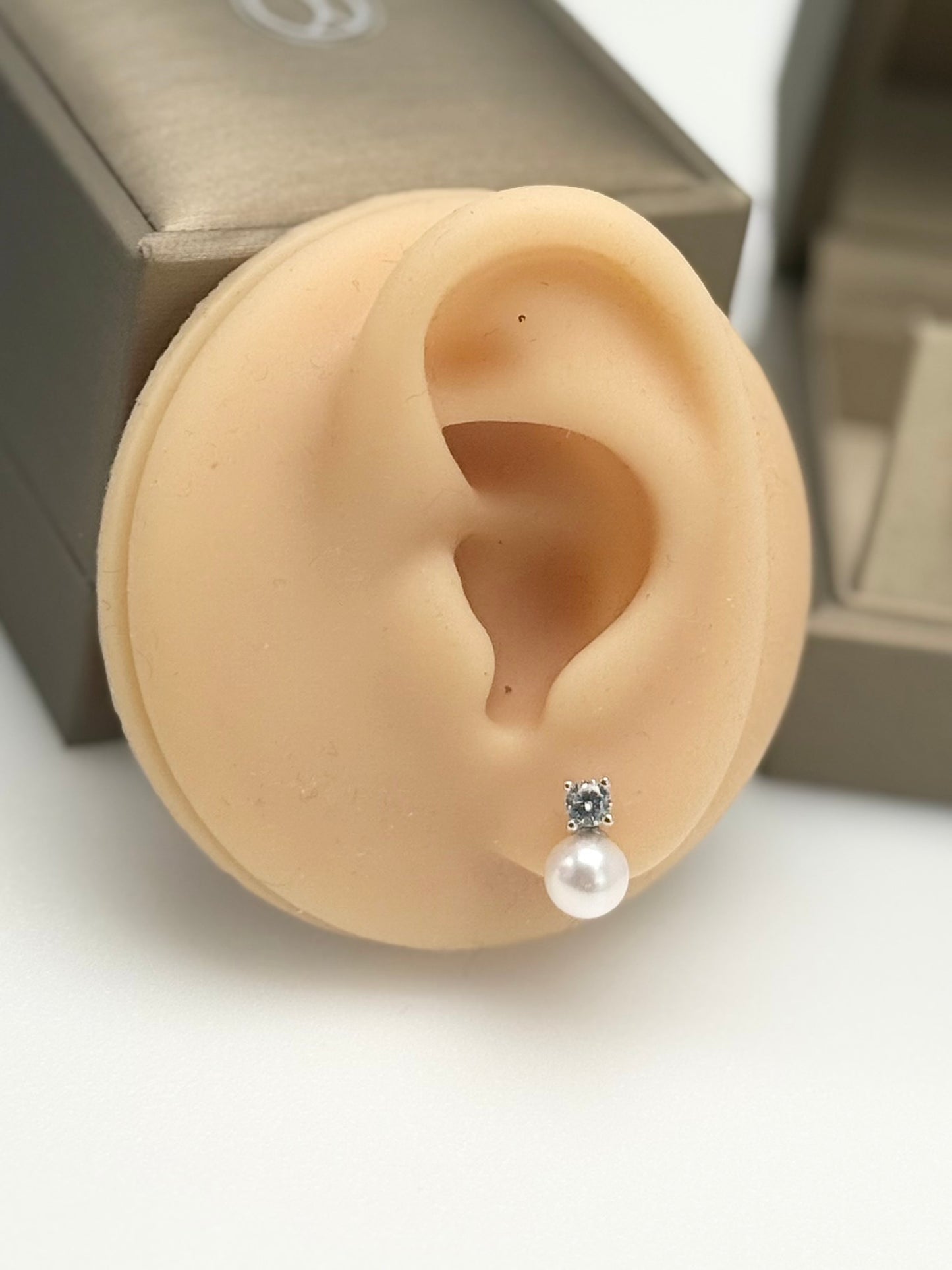 Elegant 2-way Design Akoya Pearl (6.5-7mm) Stud Earrings | Timeless.