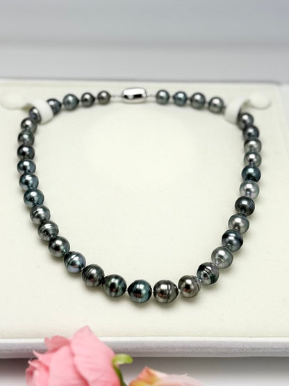Tahitian Silver Blue Pearl (8-11mm) Necklace