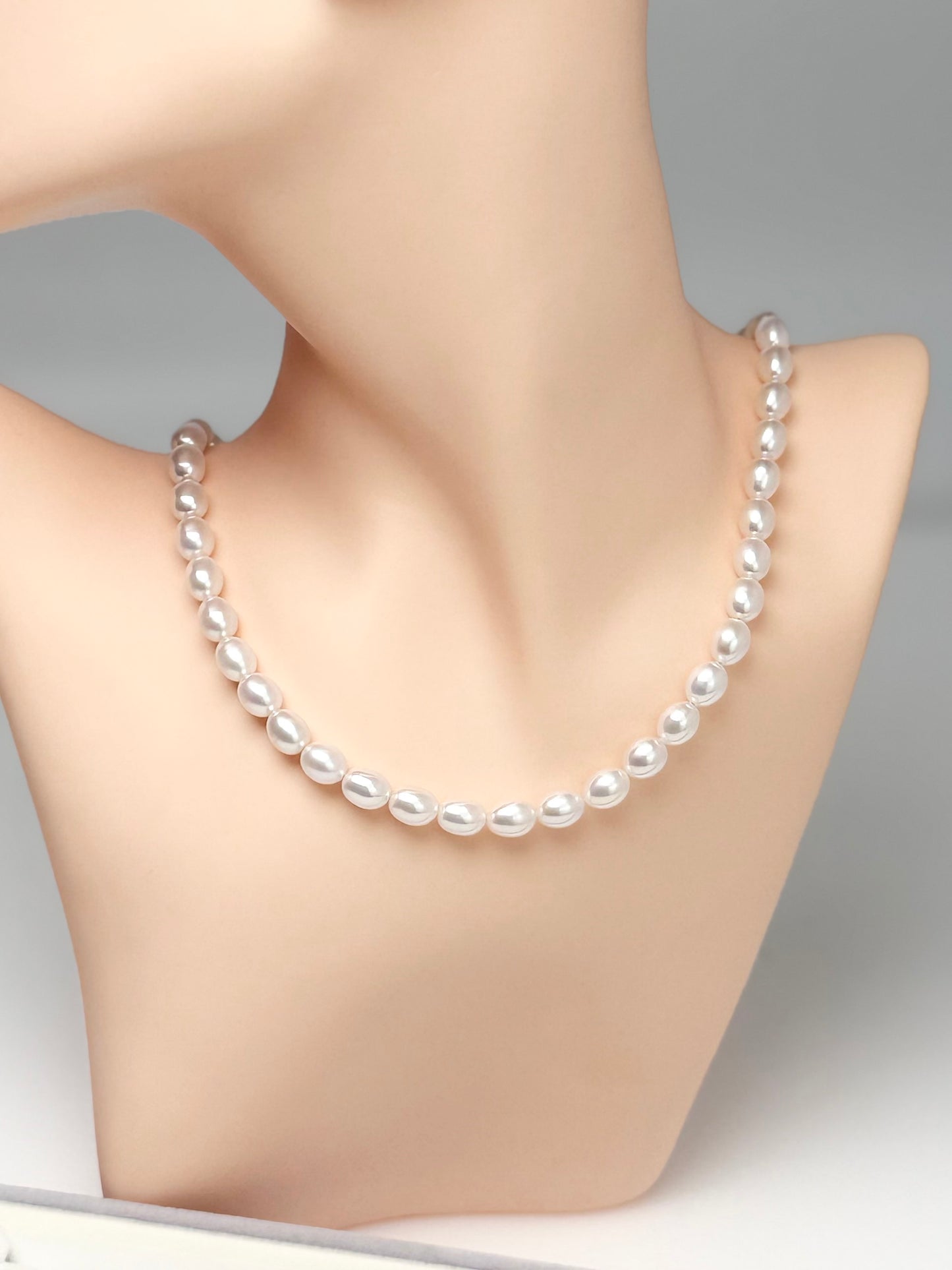 Elegant White Freshwater Pearl Necklace & Edison Stud Earring Set | Special Promotion.
