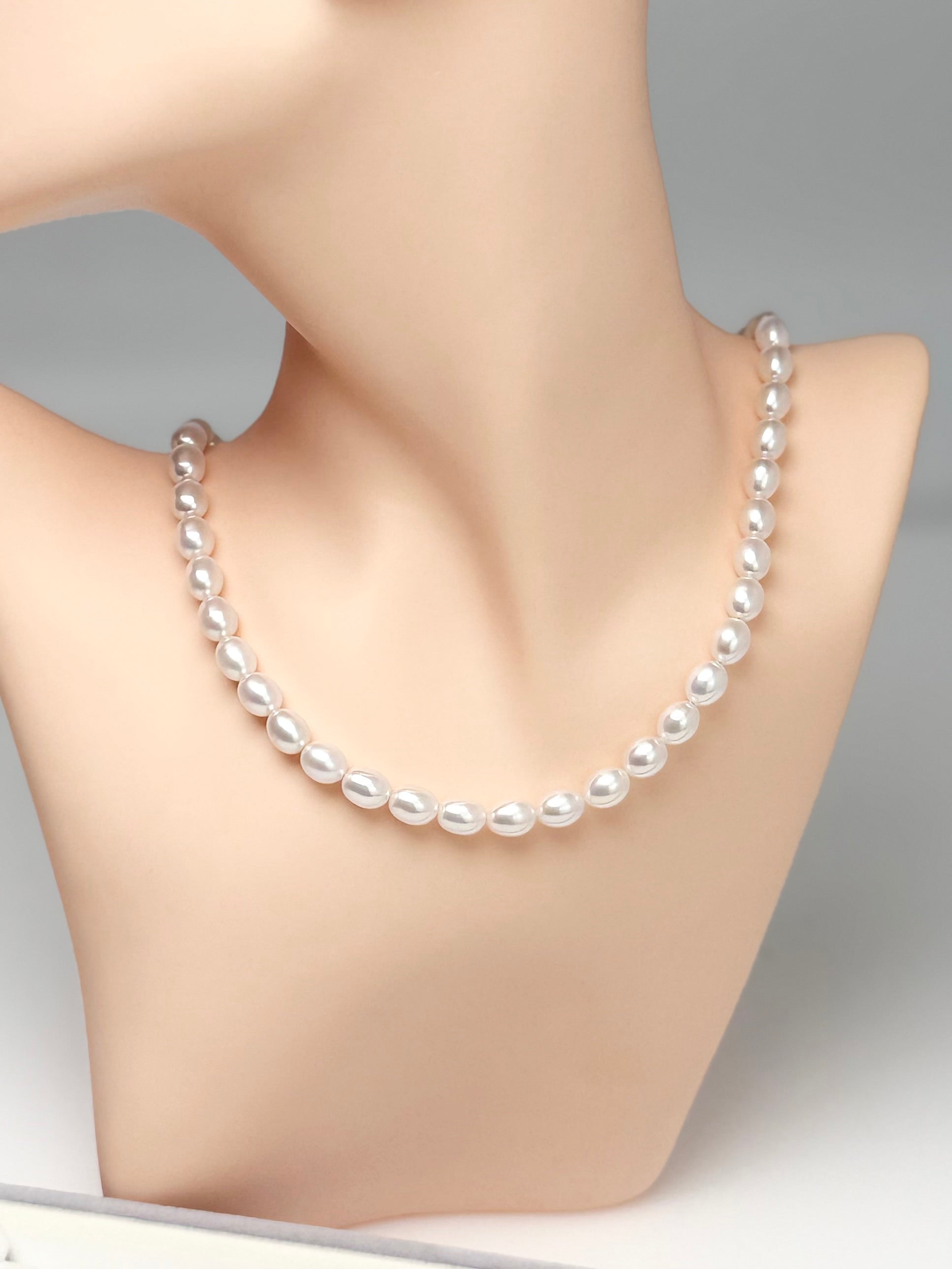 Elegant White Freshwater Pearl Necklace & Edison Stud Earring Set | Special Promotion.