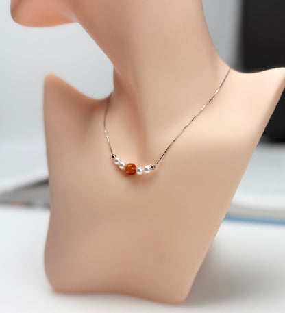 Whispers of the Sea (Japan Akoya Pearl) and Earth (Jadeite) Necklace