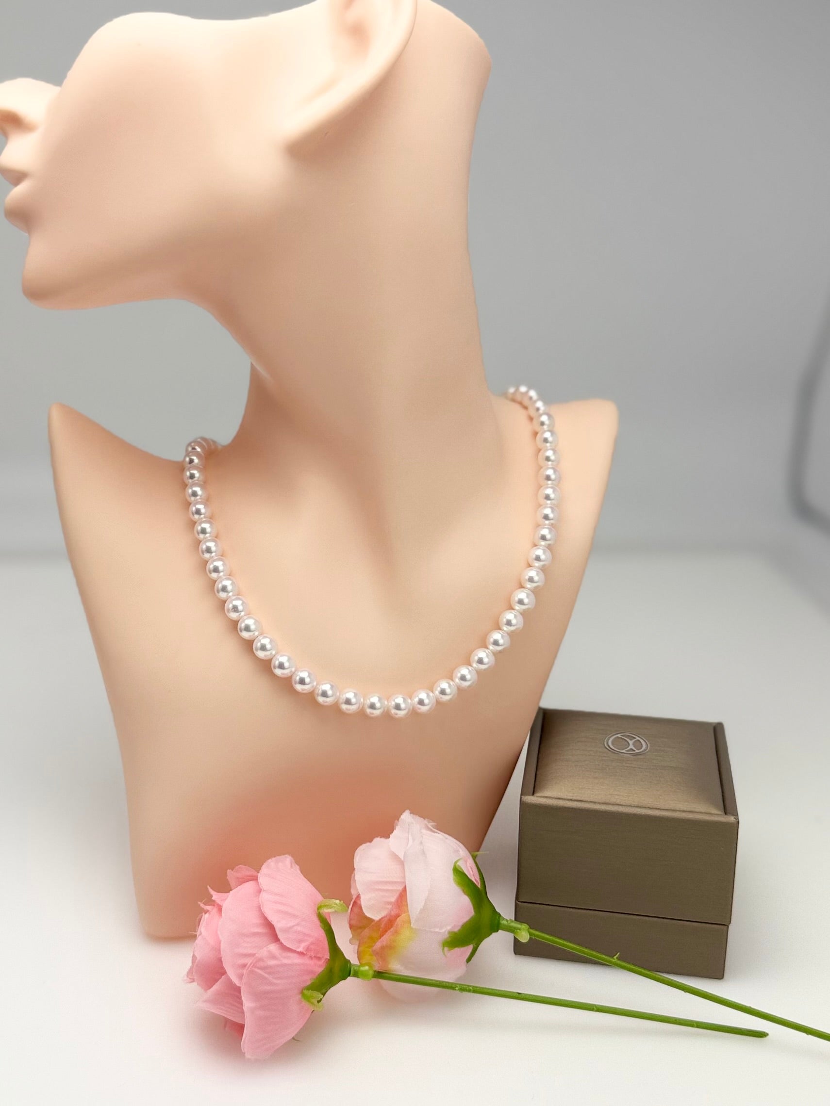 Premium Japanese Akoya Pearl (7-7.5mm) Necklace | High Luster.