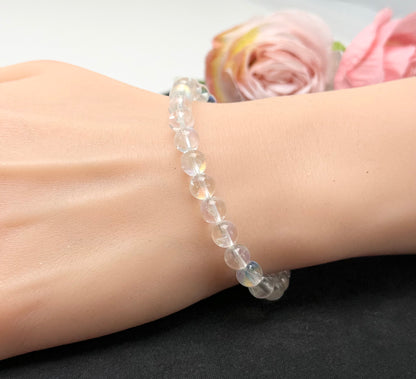 Top Grade Rainbow Moonstone (6.5-7mm) Crystal Bracelet