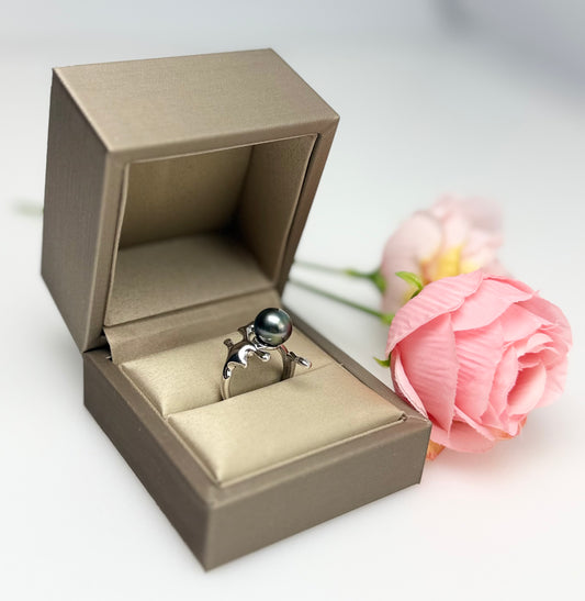 Modern Art Tahitian Pearl (9-9.5mm) Ring | Unique Pearl Jewellery