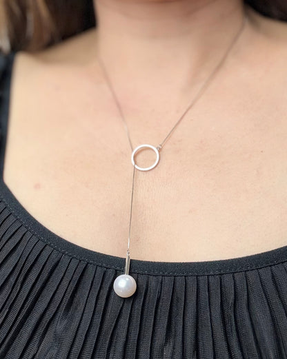 Modern Freshwater White Pearl (10-11mm) Adjustable Necklace - Nexus8gg Jewellery