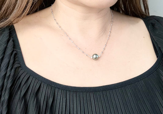 Elegant Tahitian Pearl (9.5-10mm) Necklace - Nexus8gg Jewellery
