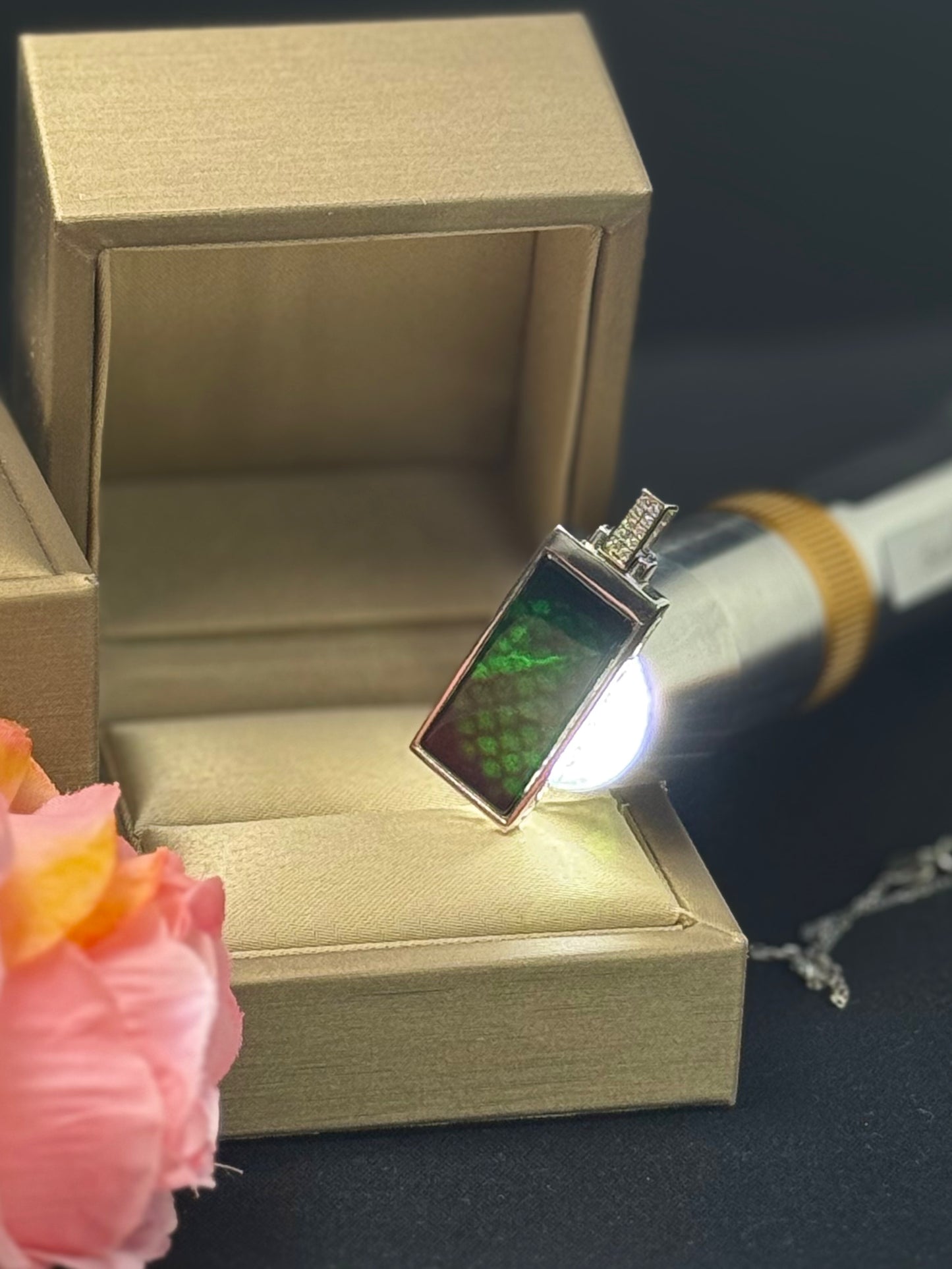 Natural Grade A Rectangle (无事牌）Black Jadeite Pendant | Modern Elegance.