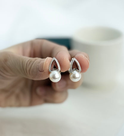 [Promo] Designer top lustre Freshwater  Pearl (9-10 mm) Earring | Pearl Jewellery for Every Occasion - Nexus8gg Jewellery