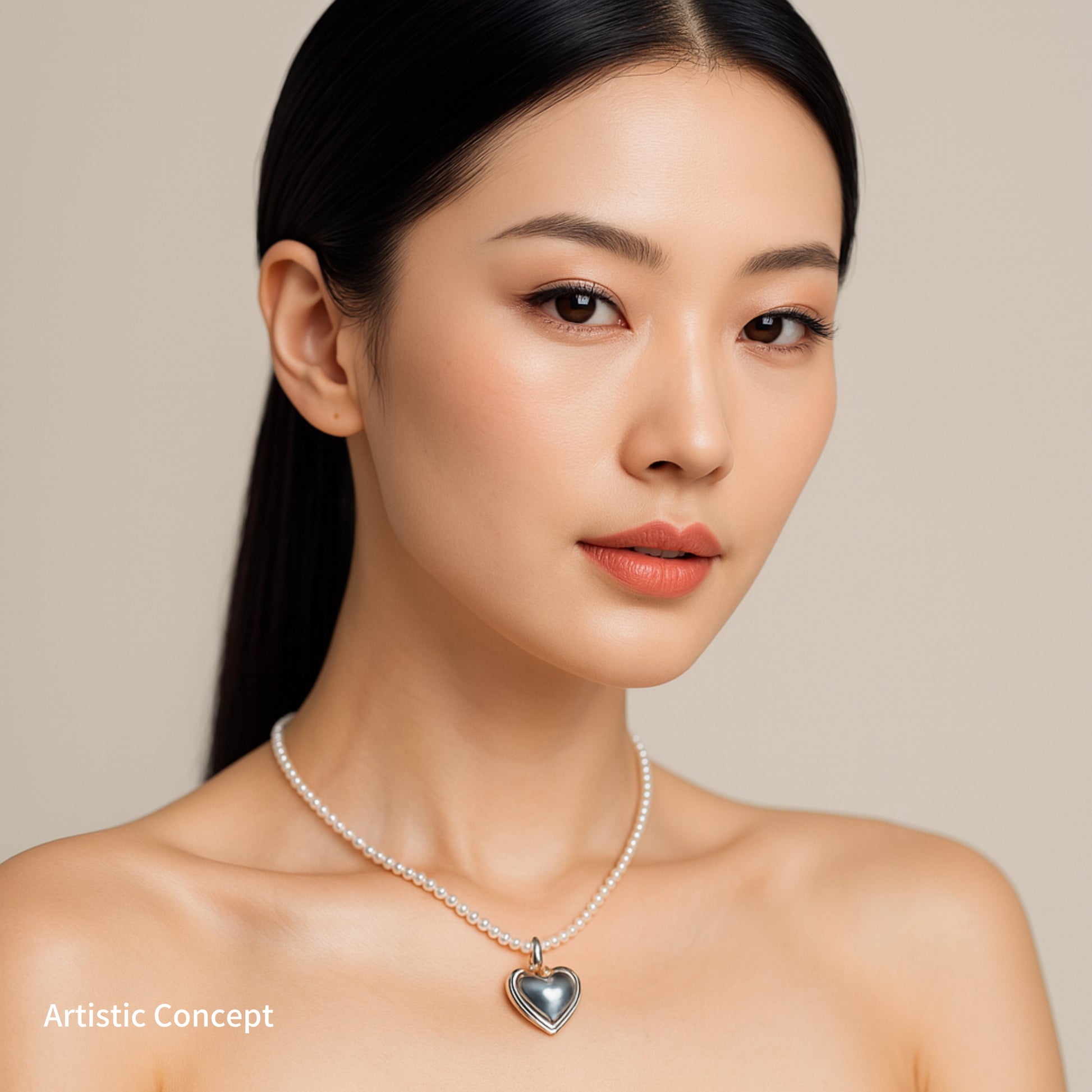 Heart-Shaped Saltwater Blue Mabe Pearl Pendant.