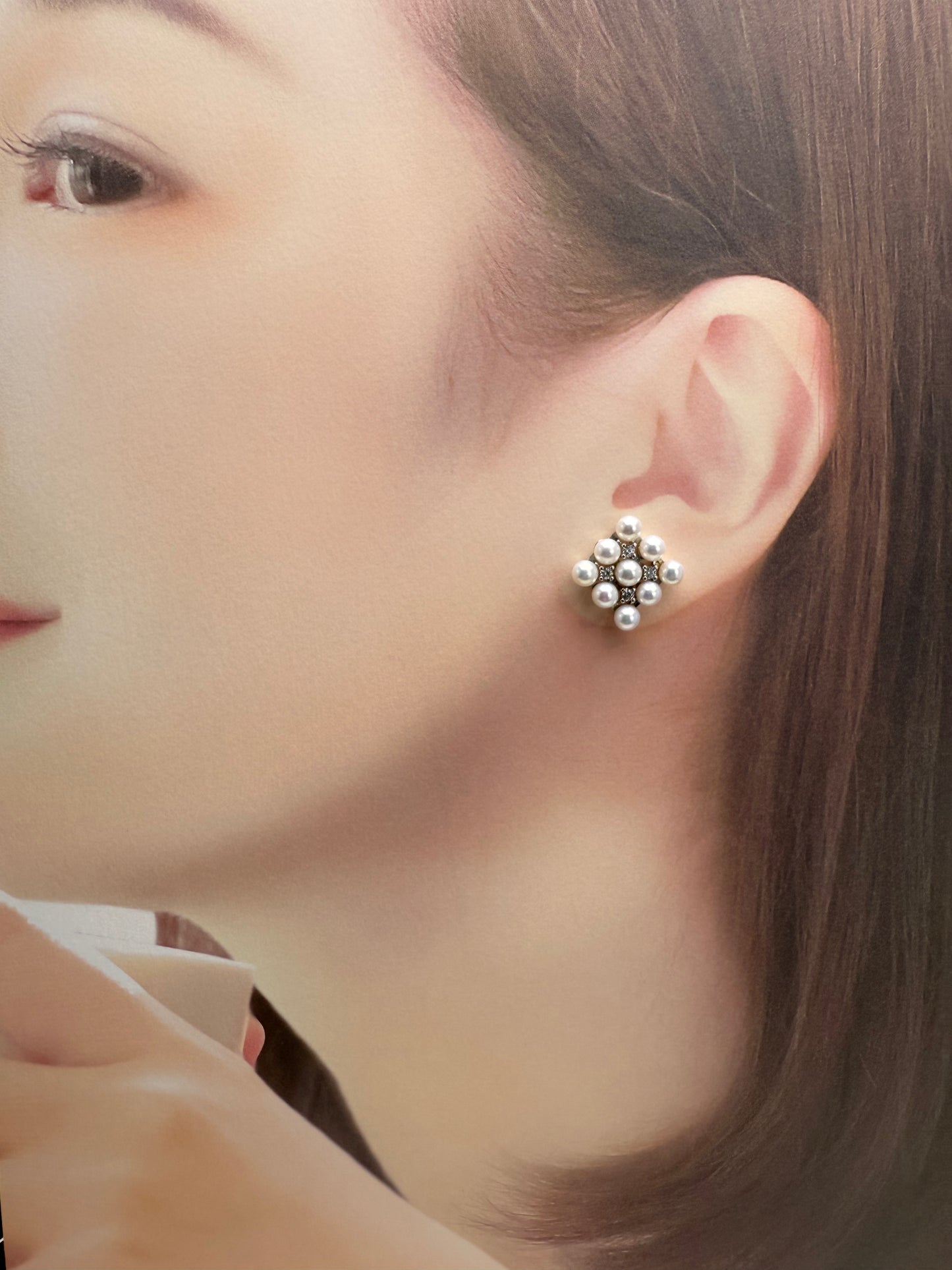 Elegant Blossom Freshwater Pearl (4-4.5mm) Stud Earrings