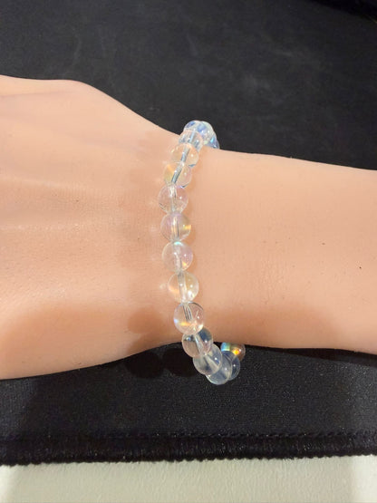 Top Grade Rainbow Moonstone (6.5-7mm) Crystal Bracelet