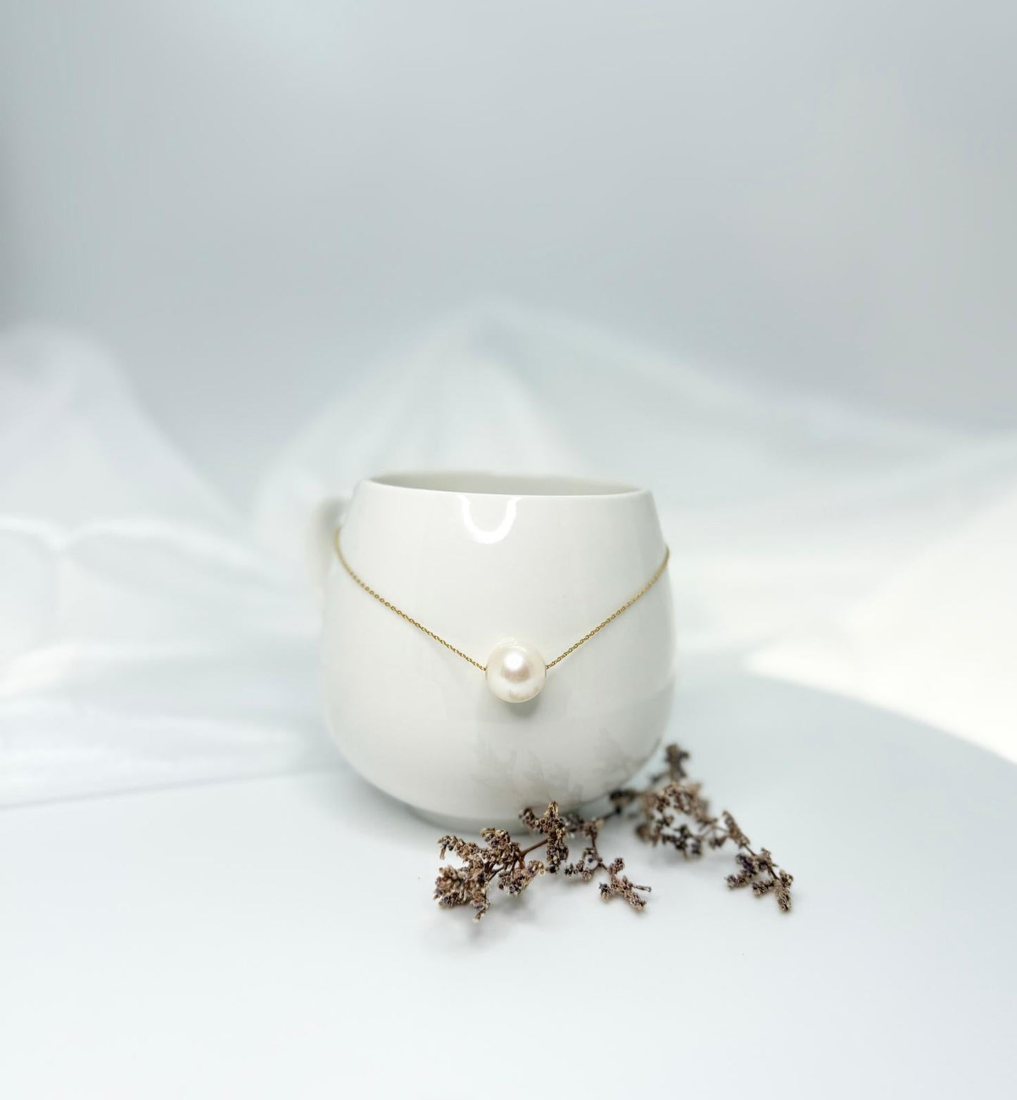 18K Gold Freshwater Pearl (13-14mm) Pendant (LuLuTong) - Nexus8gg Jewellery