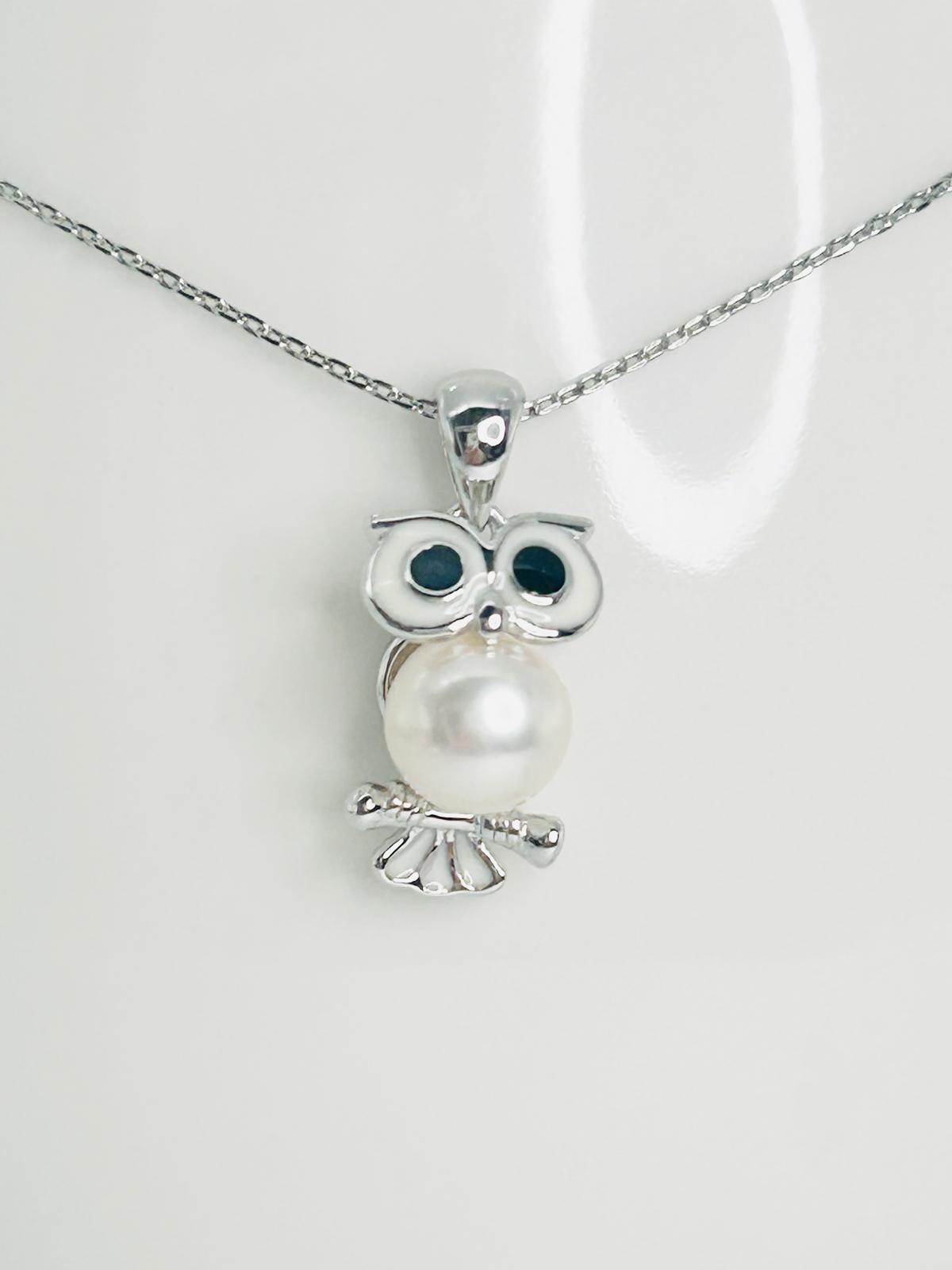 [Promo] Aurora Owl Freshwater Pearl Pendant (7-7.5mm) and Earring (4-4.5mm) Set - Nexus8gg Jewellery