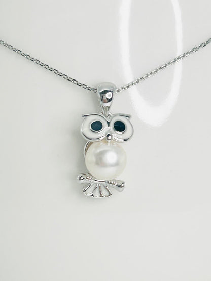 [Promo] Aurora Owl Freshwater Pearl Pendant (7-7.5mm) and Earring (4-4.5mm) Set - Nexus8gg Jewellery
