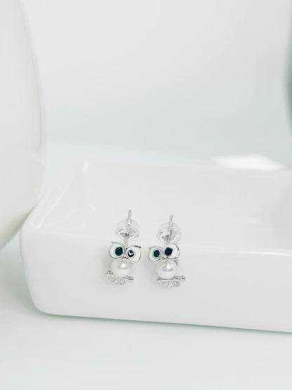 [Promo] Aurora Owl Freshwater Pearl Pendant (7-7.5mm) and Earring (4-4.5mm) Set - Nexus8gg Jewellery