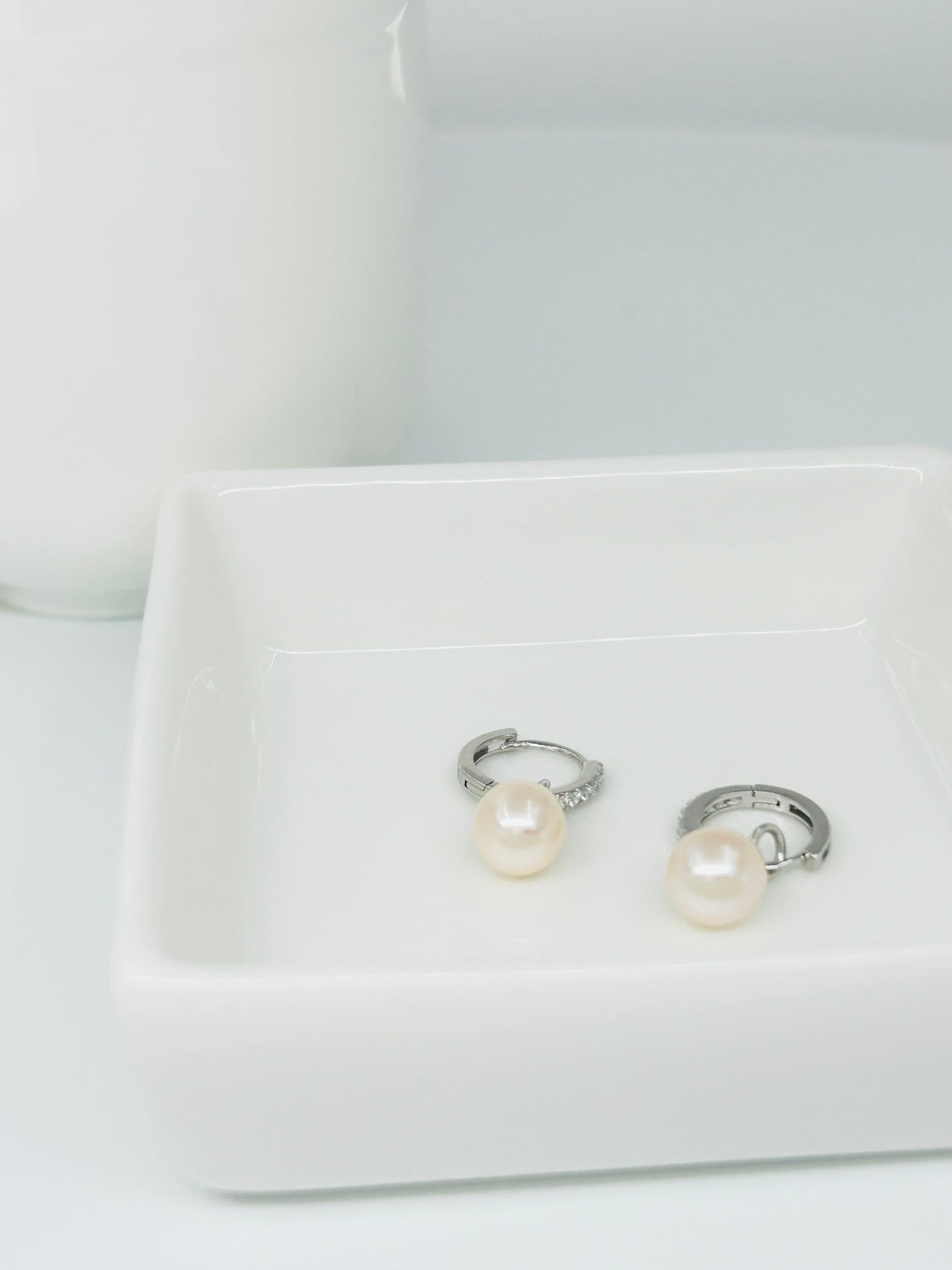 [Promo] Classic Freshwater Pearl (7mm) Hoop Earrings (Small) - Nexus8gg Jewellery