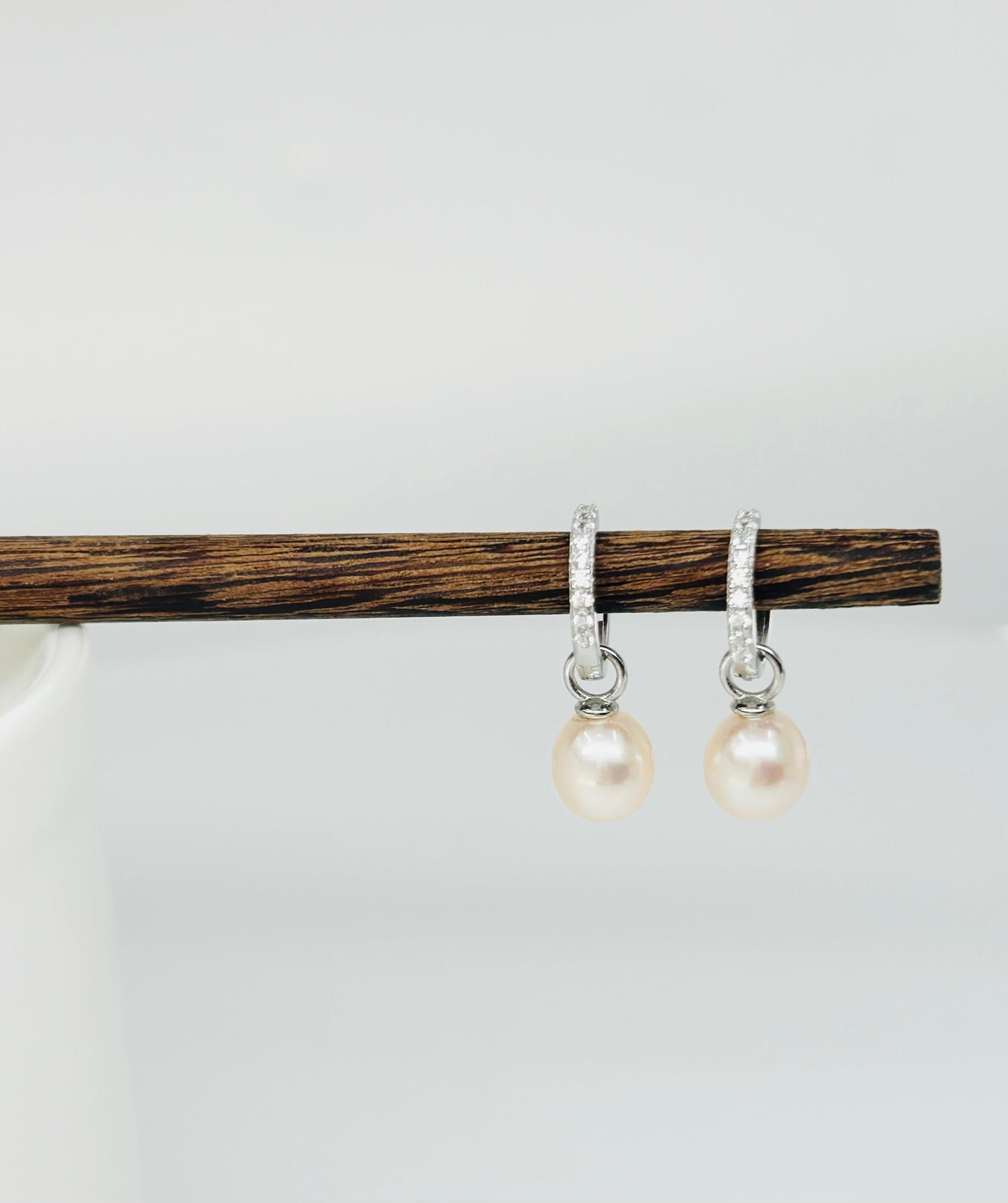 [Promo] Classic Freshwater Pearl (7mm) Hoop Earrings (Small) - Nexus8gg Jewellery
