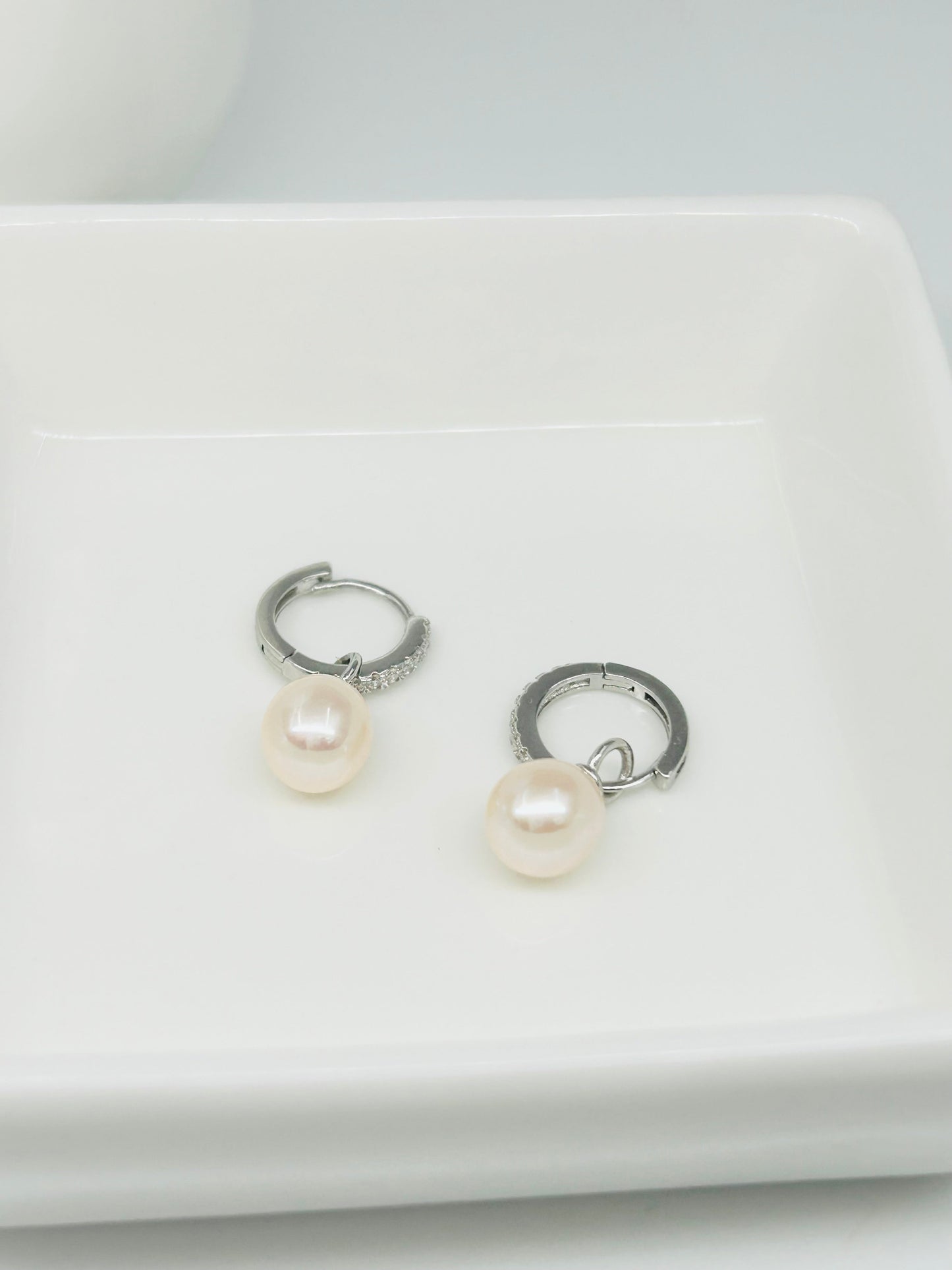 [Promo] Classic Freshwater Pearl (7mm) Hoop Earrings (Small) - Nexus8gg Jewellery