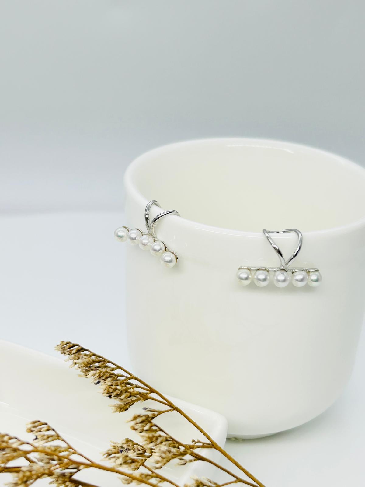 [Promo] Classic Freshwater Pearls (3.5-4mm) Earring Cuffs - Nexus8gg Jewellery