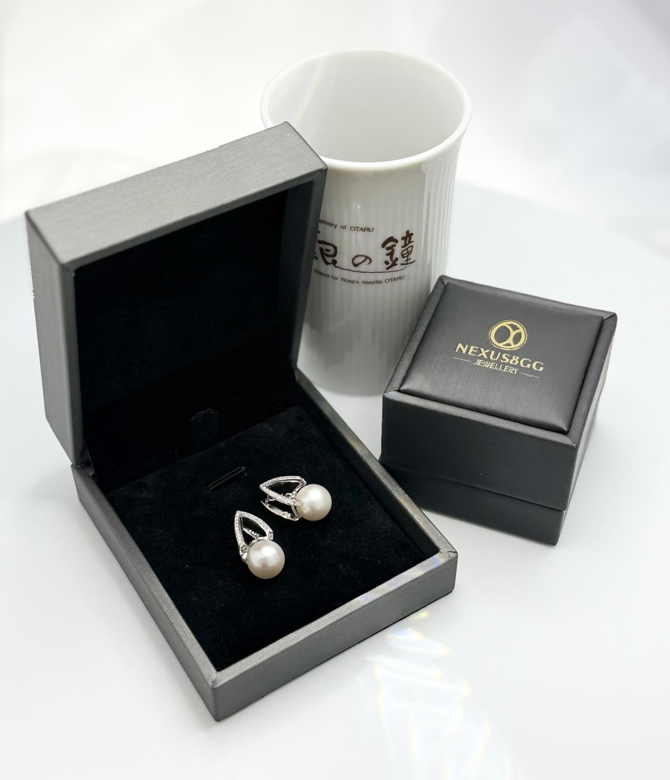 [Promo] Designer top lustre Freshwater  Pearl (9-10 mm) Earring | Pearl Jewellery for Every Occasion - Nexus8gg Jewellery