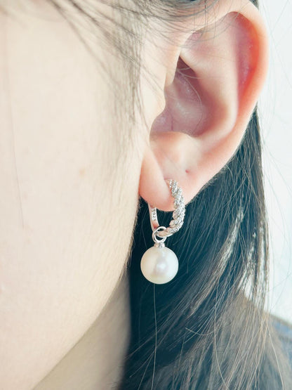 Elegant Freshwater Pearl (9mm) Drop Earrings - Nexus8gg Jewellery
