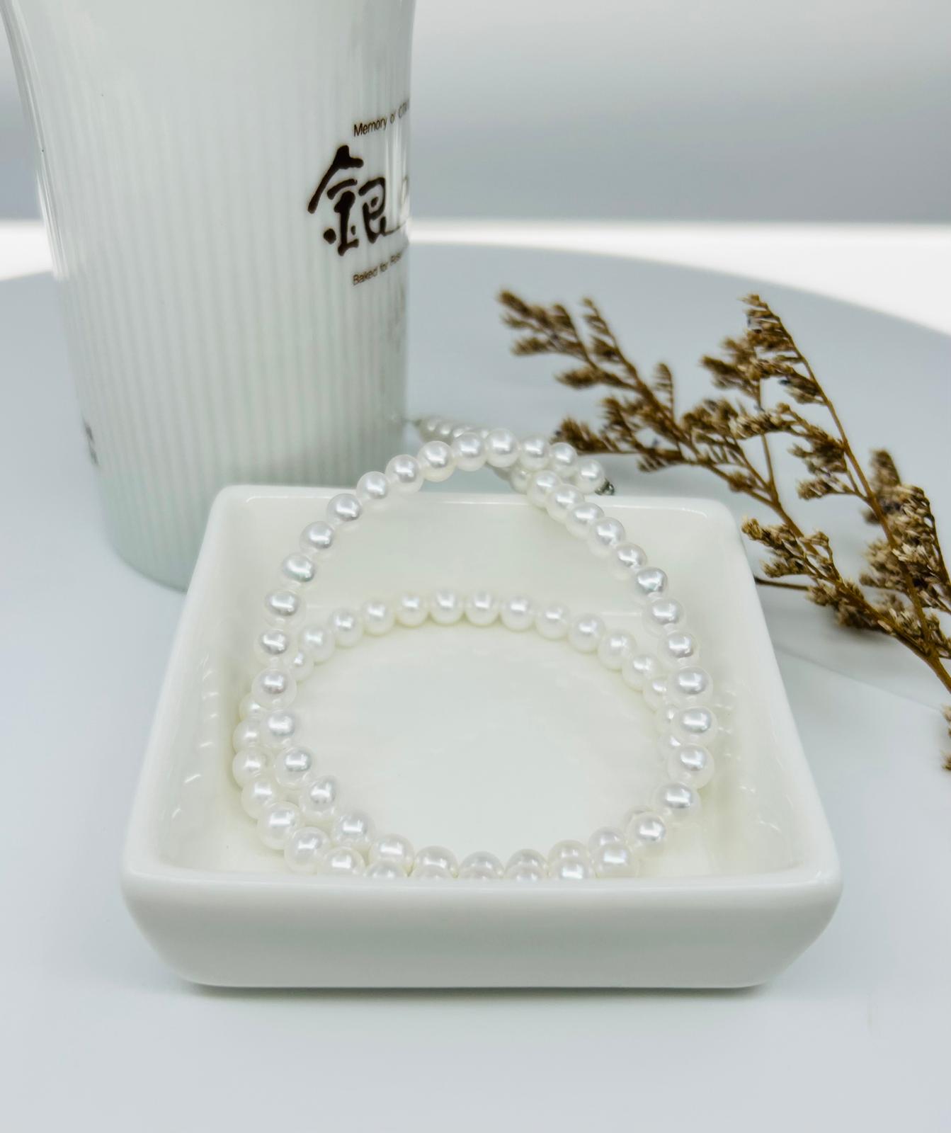 Elegant Freshwater Pearl Aurora Snow White Baby Necklace  (5-5.5mm) - Nexus8gg Jewellery