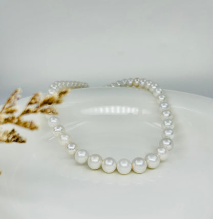 Elegant Freshwater Pearl Necklace  (9-11mm) - Nexus8gg Jewellery