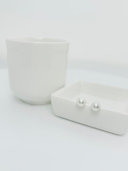 Elegant Freshwater Pearls (7.5-8mm) Stud Earring - Nexus8gg Jewellery