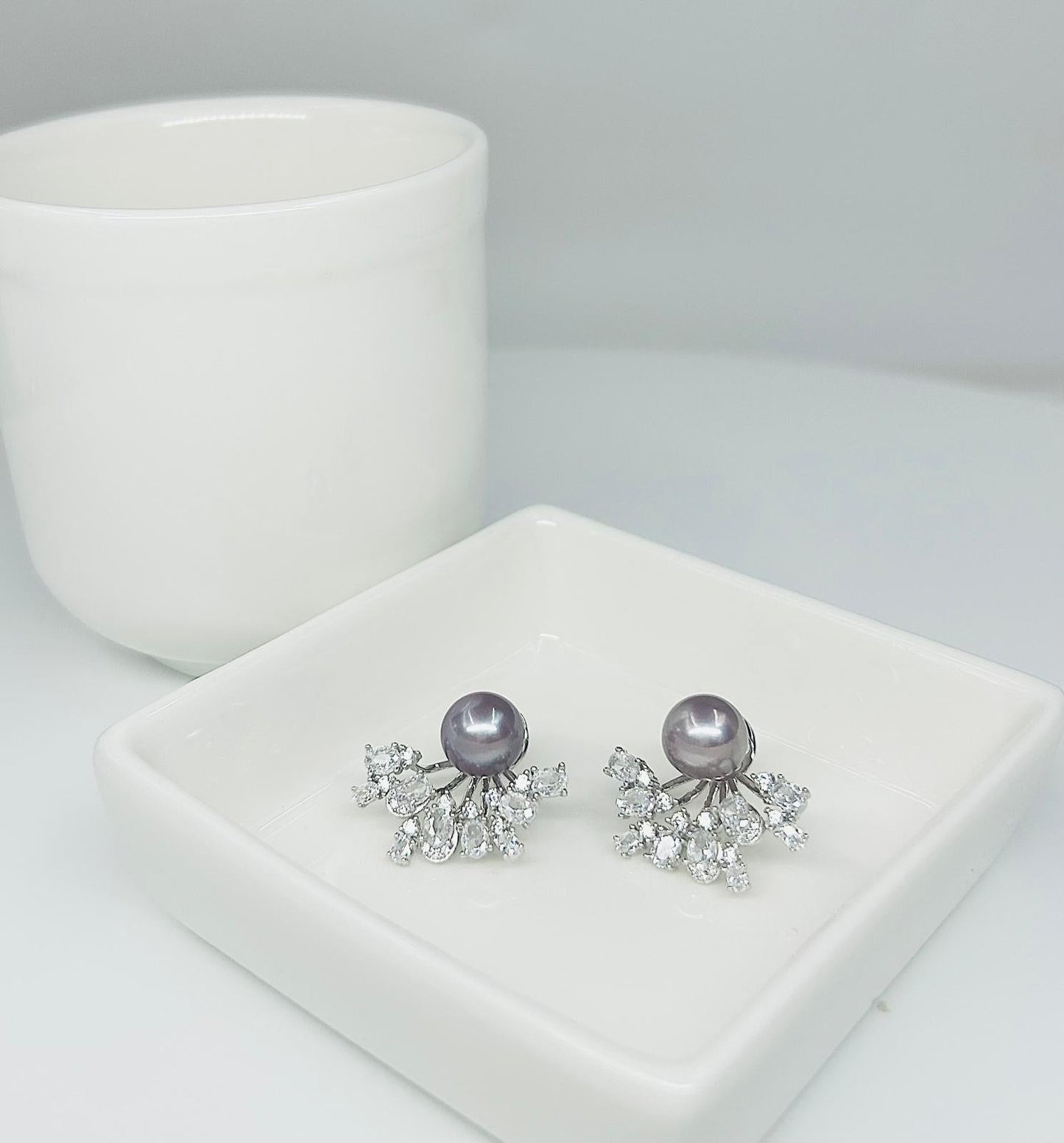 Elegant Freshwater Purple Pearl Earrings (9mm) - Nexus8gg Jewellery