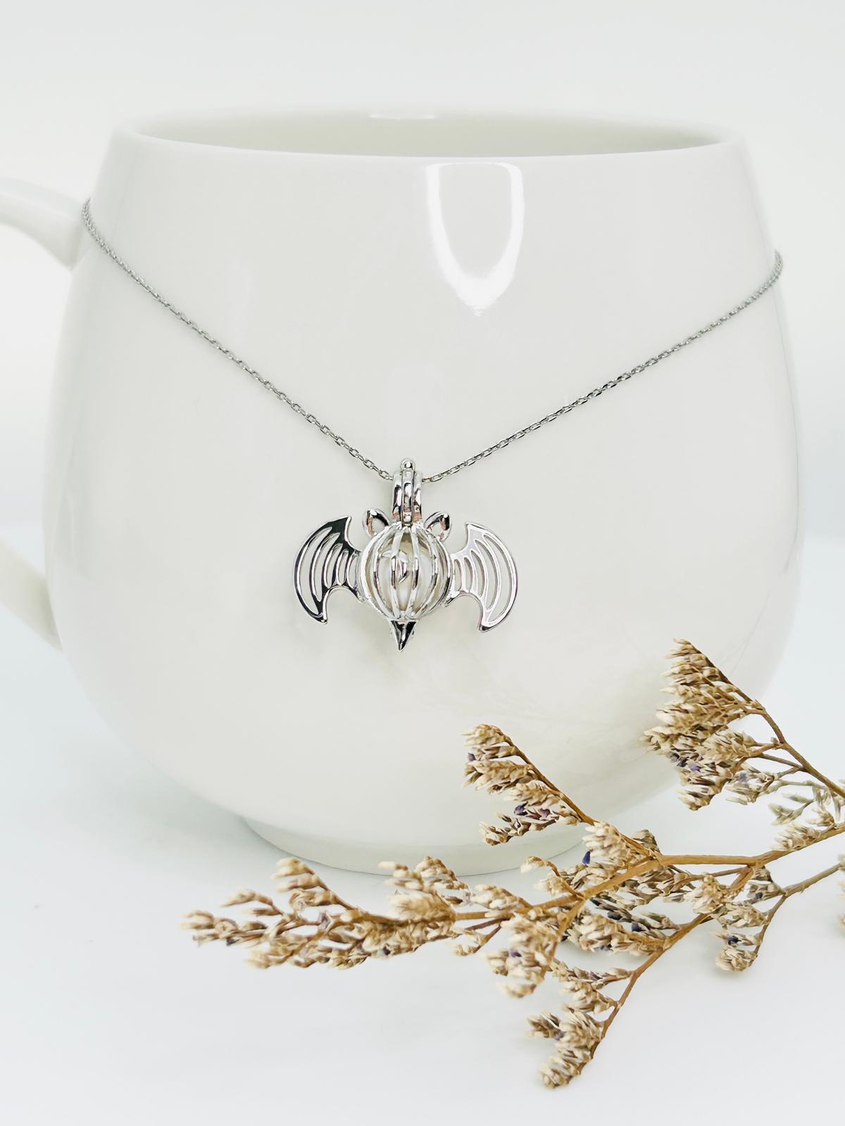 [Promo] Halloween Bat Pendant with Hidden Pearl – Unique Jewellery Design | Singapore - Nexus8gg Jewellery